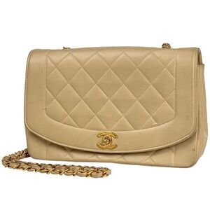 Chanel Diana Matelasse Single Flap Chain Shoulder Bag Coco Mark Shoulder Bag